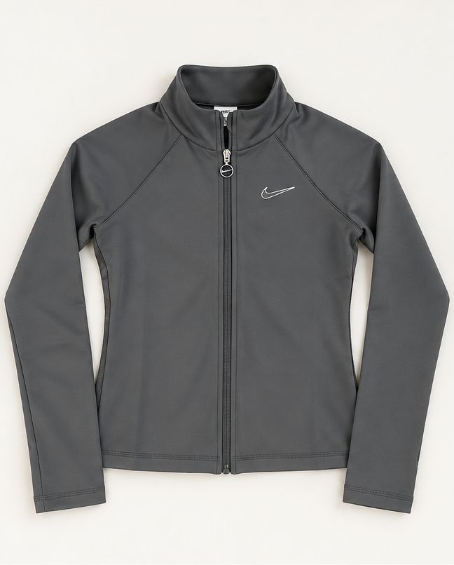 Chaqueta deportiva Nike gris con cremallera